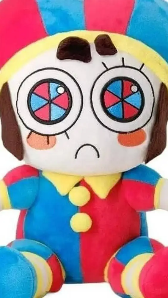 ai character: pomni plushie background