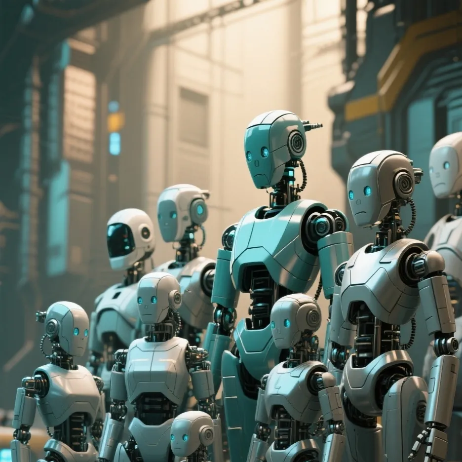 chat with ai character: robot family