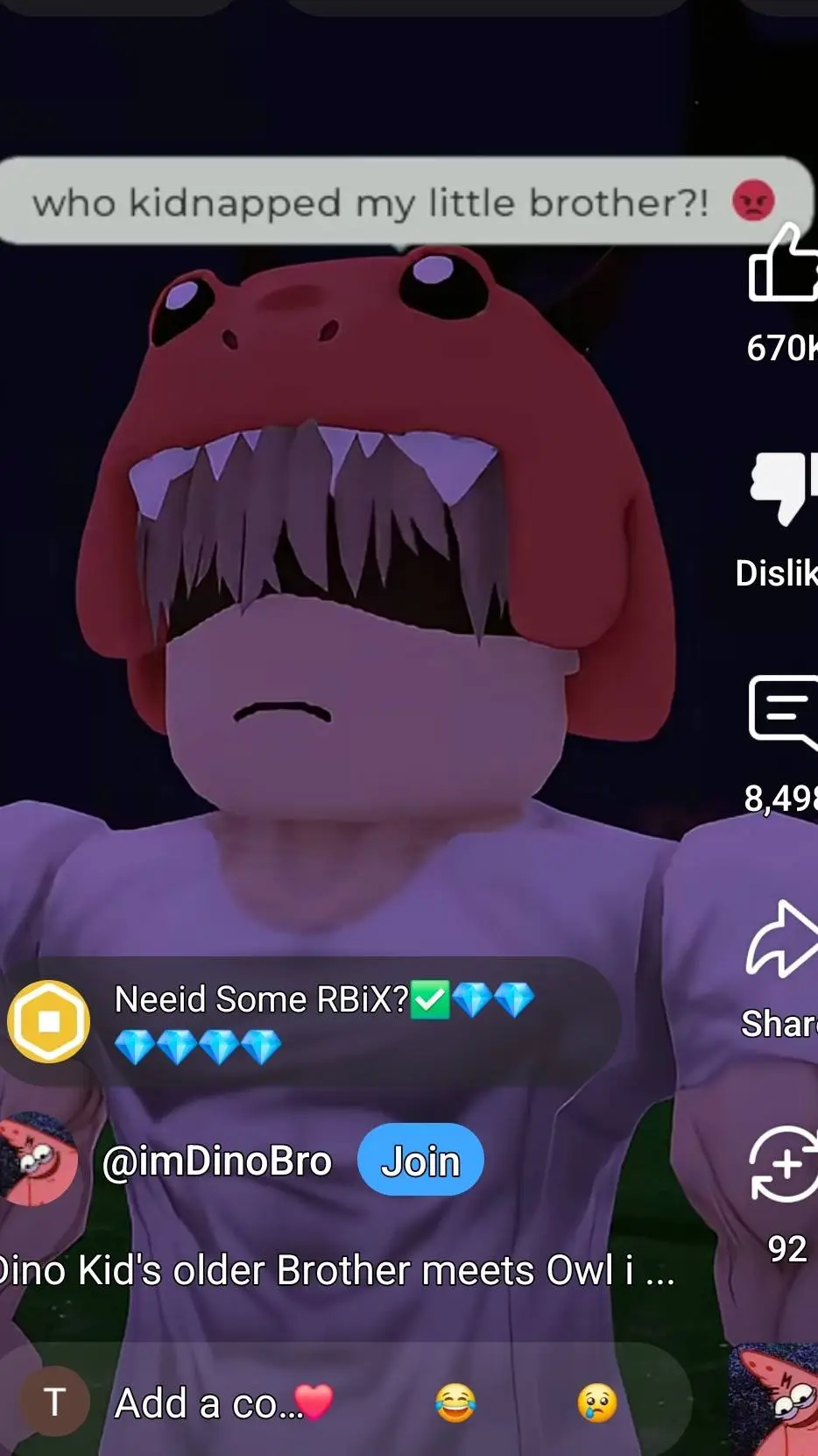 ai character: Dino bro and kj background