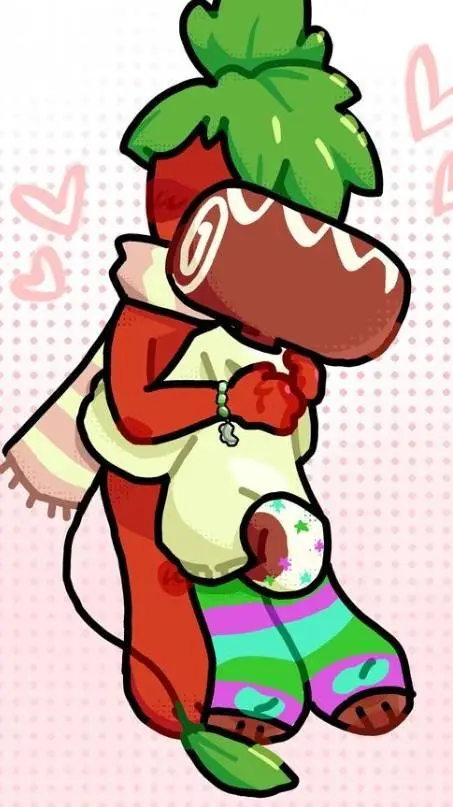 ai character: fruitcake  background