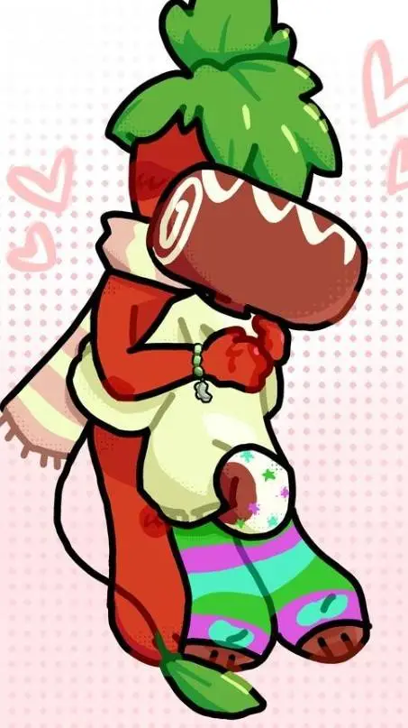 ai character: fruitcake  background