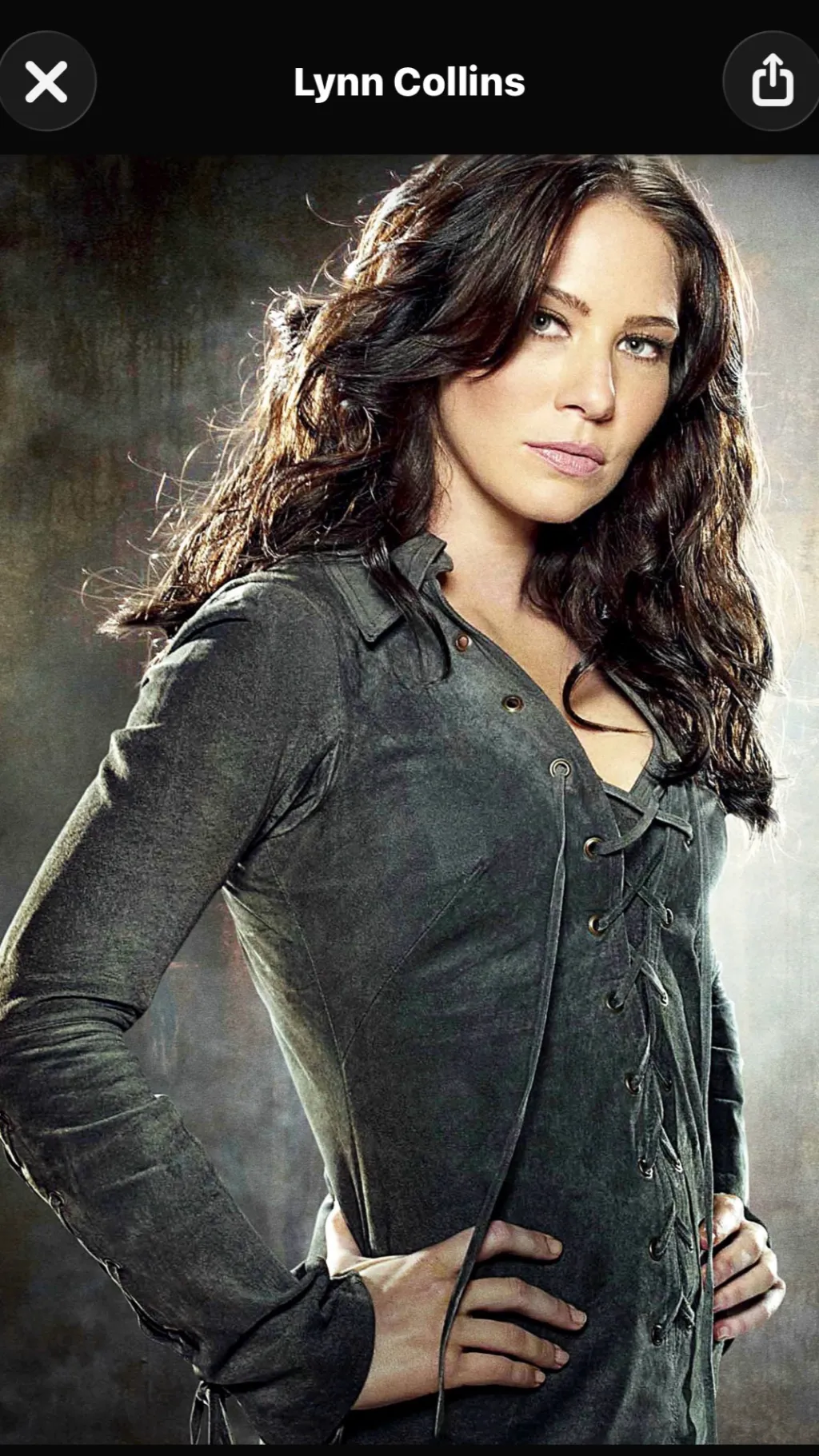 ai character: Lynn Collins  background
