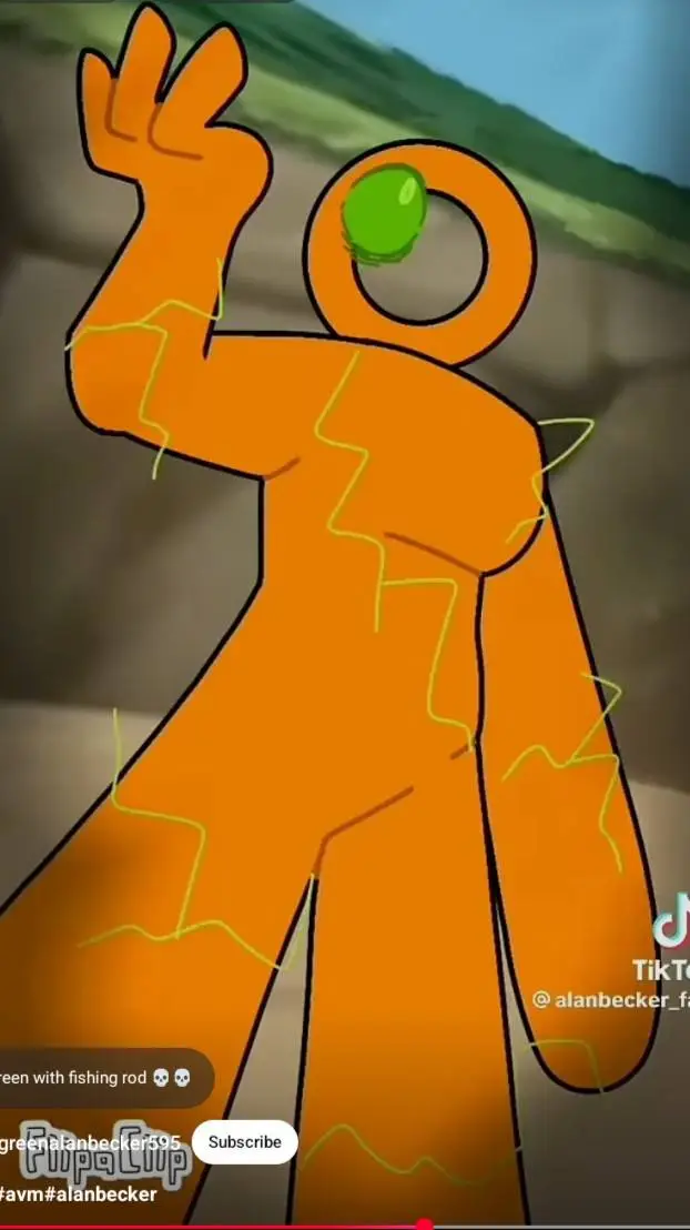 ai character: orange fights dark background