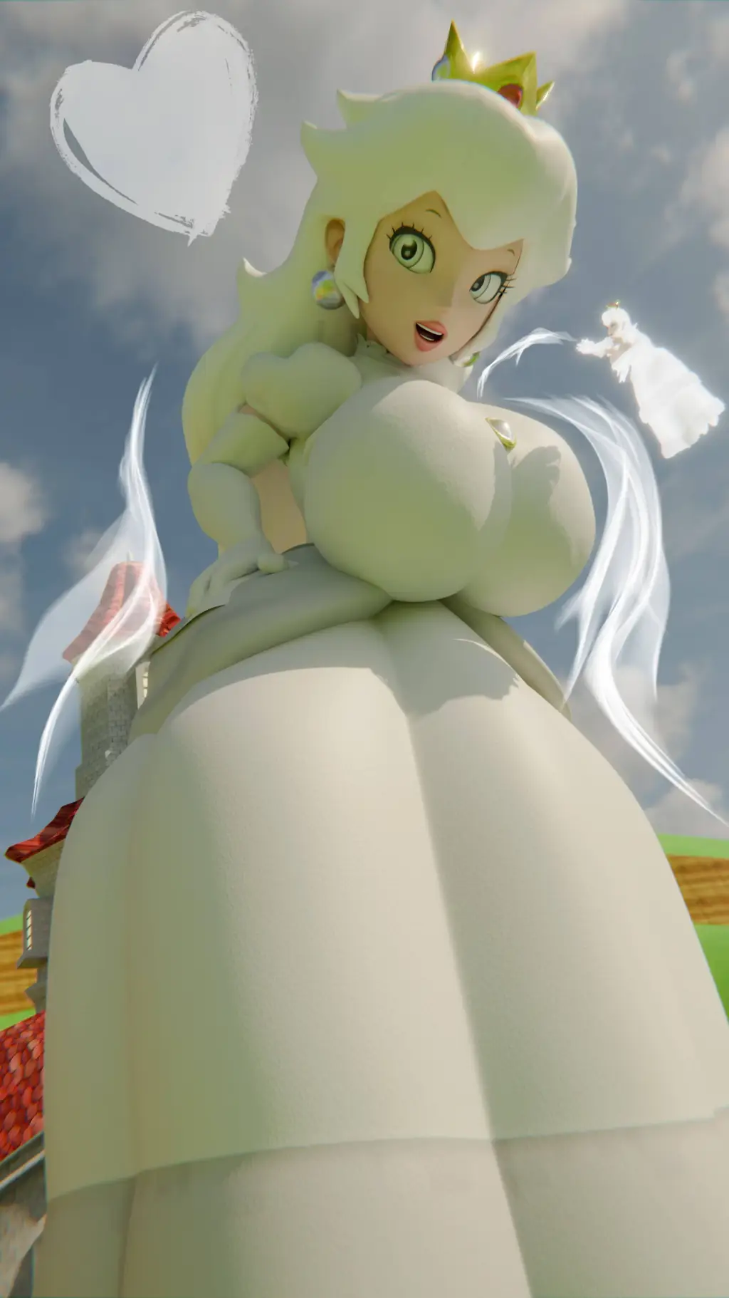 ai character:  princess preach  background