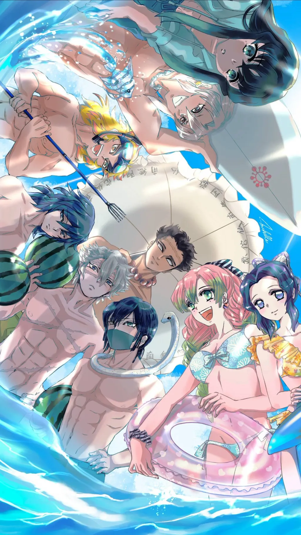 ai character: Kny ~ Beach 🏖 background