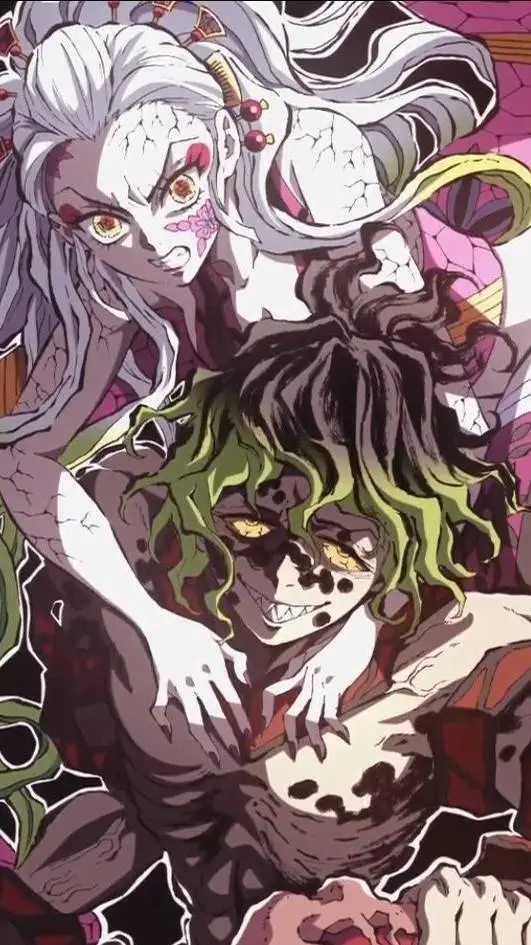 ai character: Daki and Gyutaro background