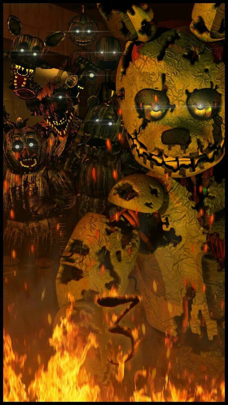 ai character: Fnaf 3 background