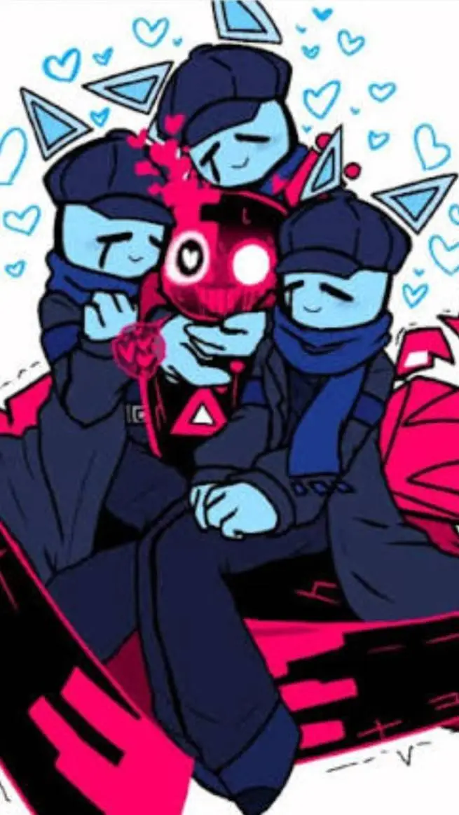 ai character: !blixer+ sad cube! background