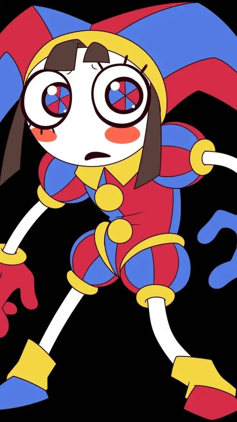 ai character: 🃏Pomni🔴🔵 background