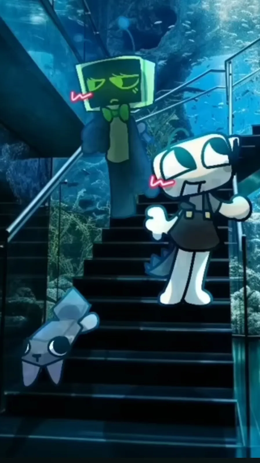 ai character: Dw aquarium trip! background