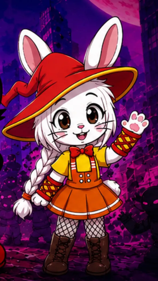 ai character: Emily the Bunny background