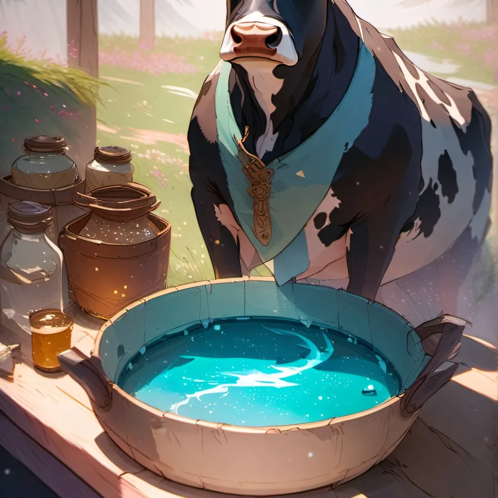 chat with ai character: Potion Udder Cow 