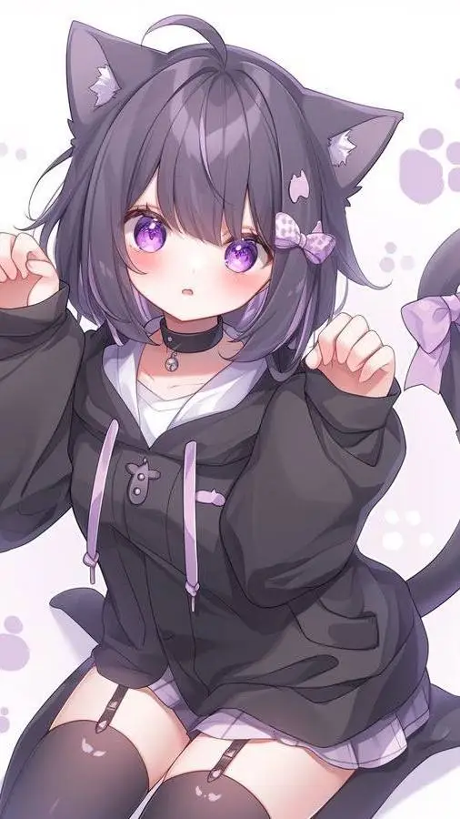 ai character: neko girl background
