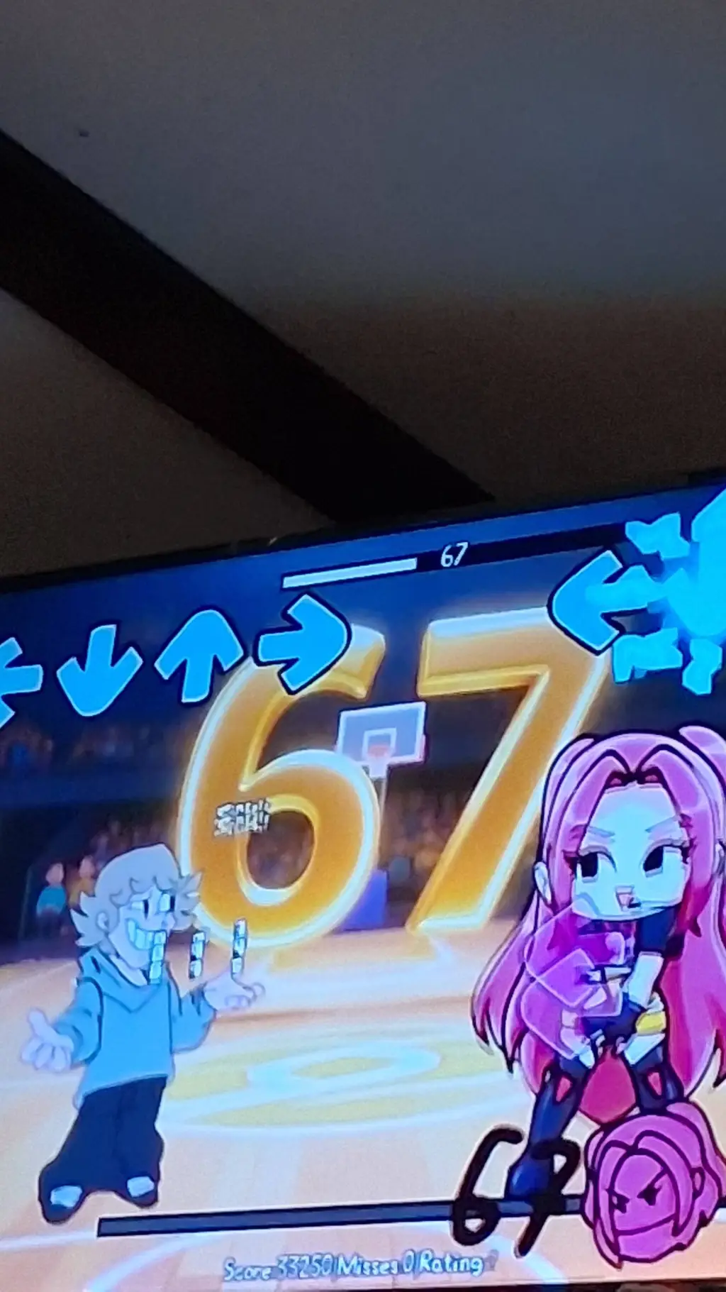 ai character: 67 kid vs mira uzi background