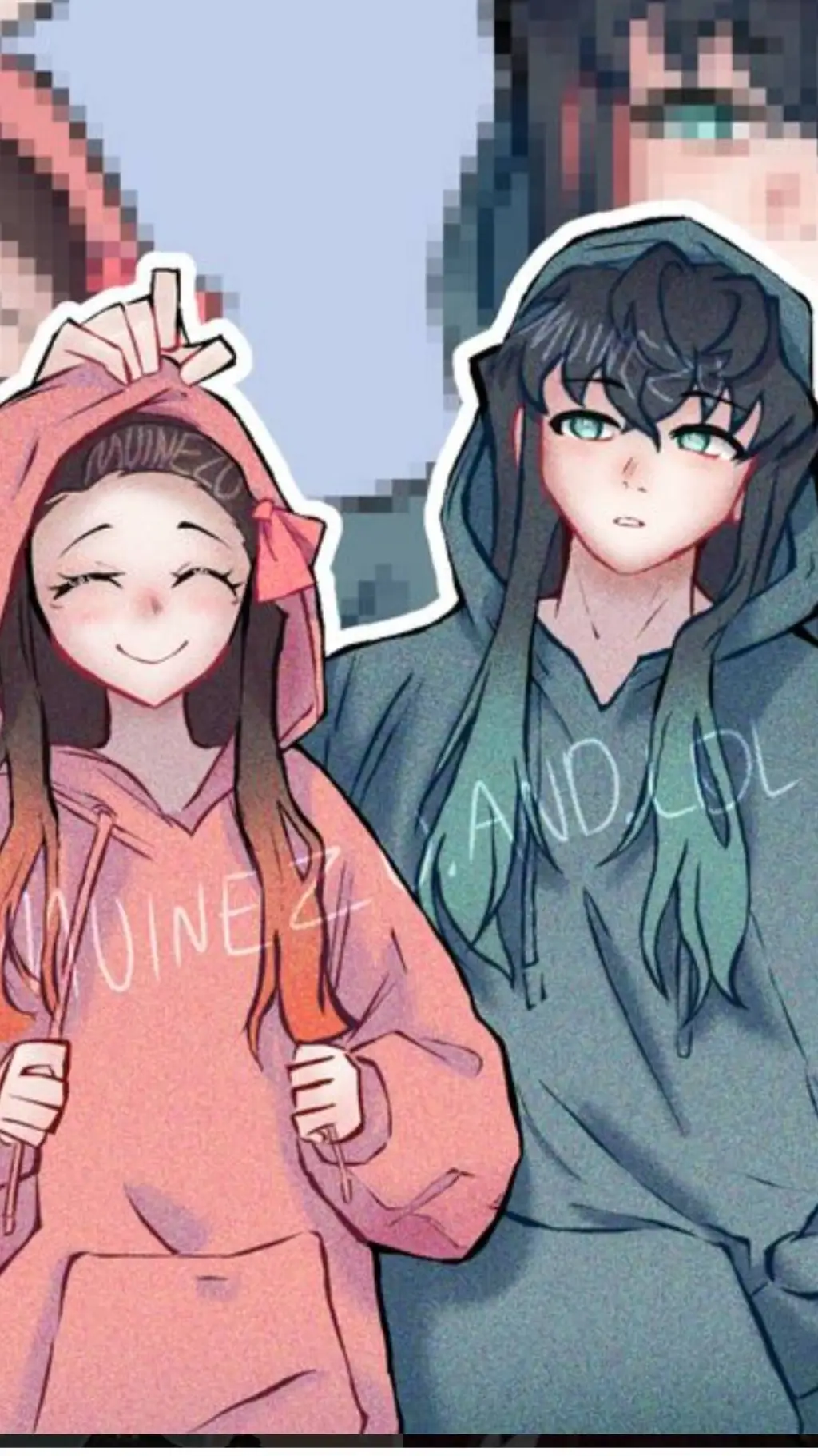 ai character: mui and Nezuko background