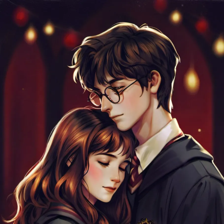 chat with ai character: harry x Hermione 