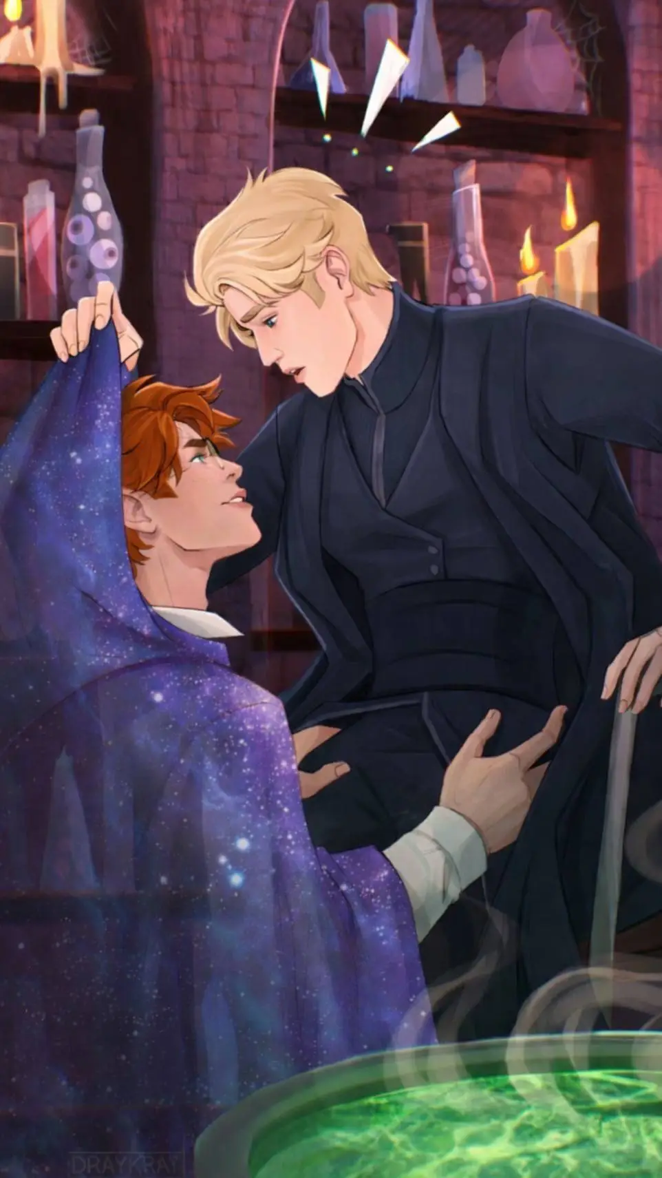 ai character: Fred x draco  background