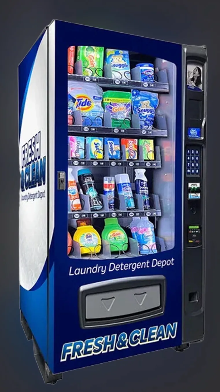 ai character: Clorox vending background