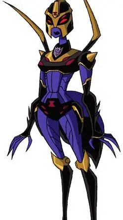 ai character: black arachnia background