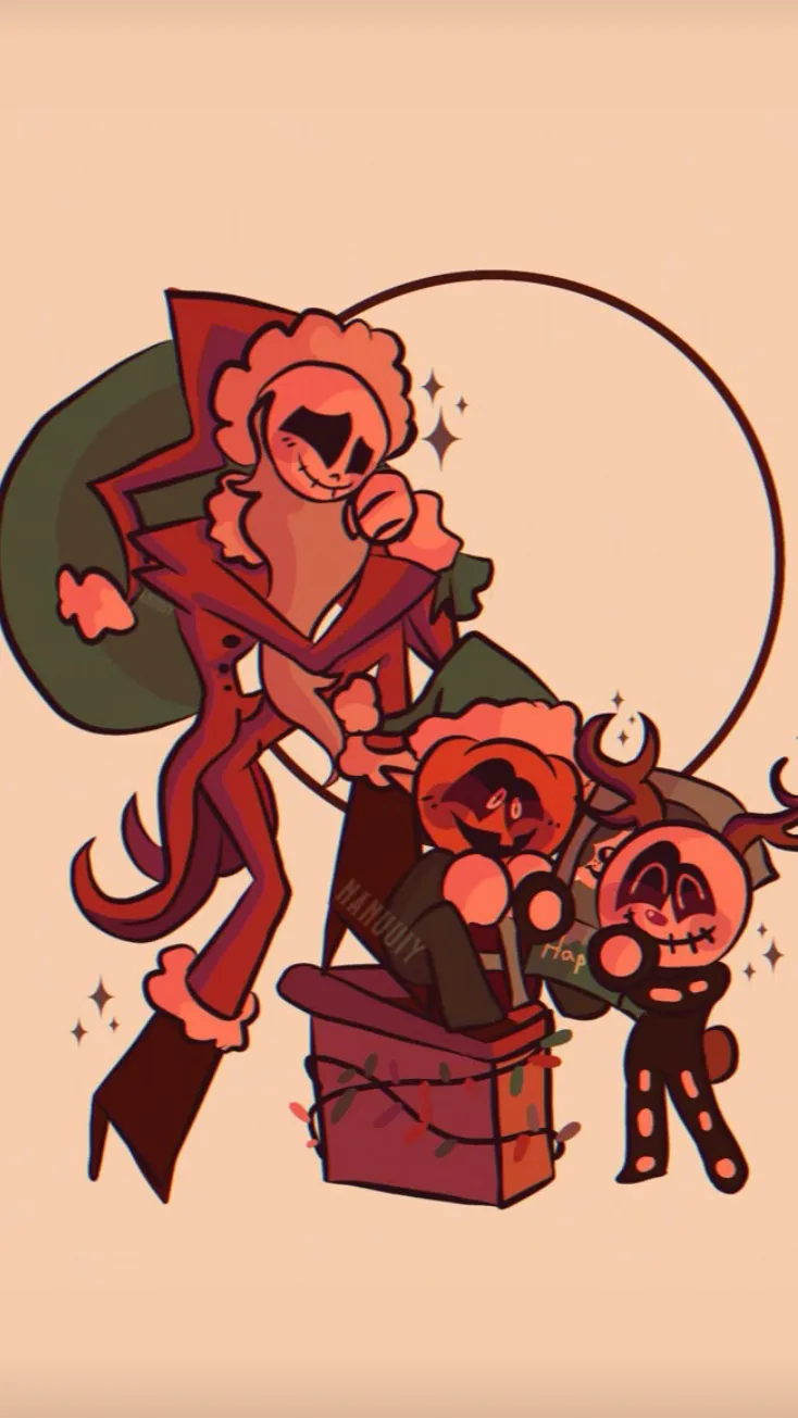 ai character: Fnf chirstmas  background