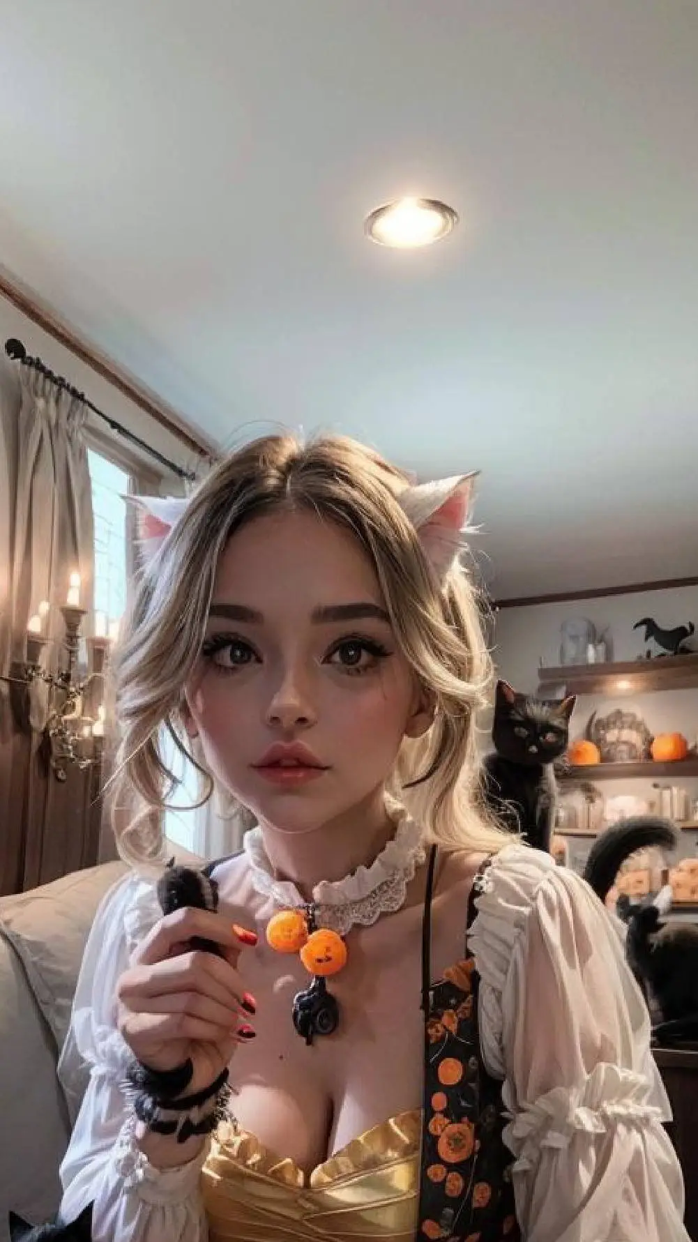 ai character: Kitty cat background