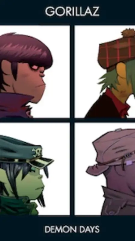 ai character: GORILLAZ💚 background