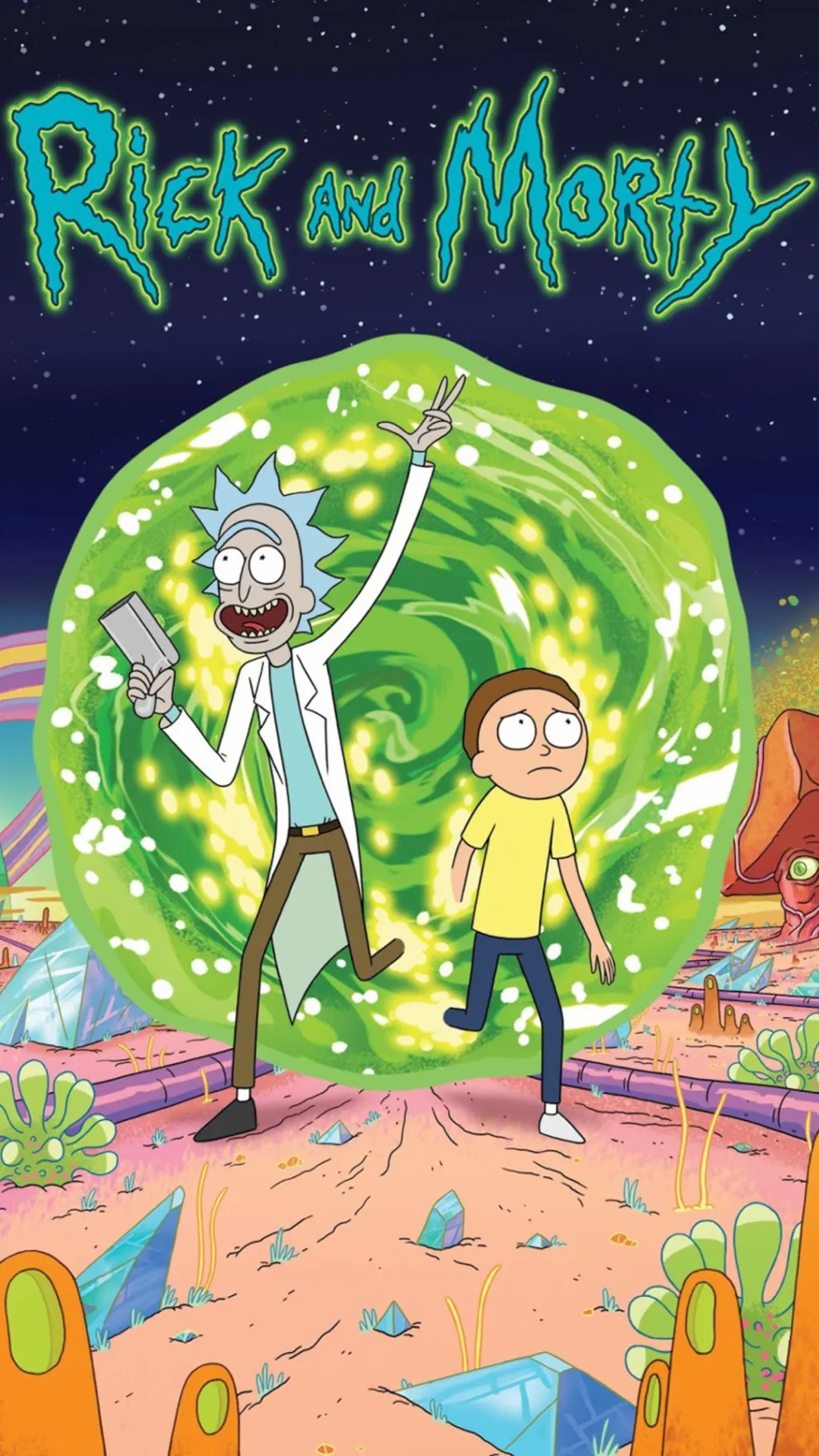 ai character: Rick and morty background