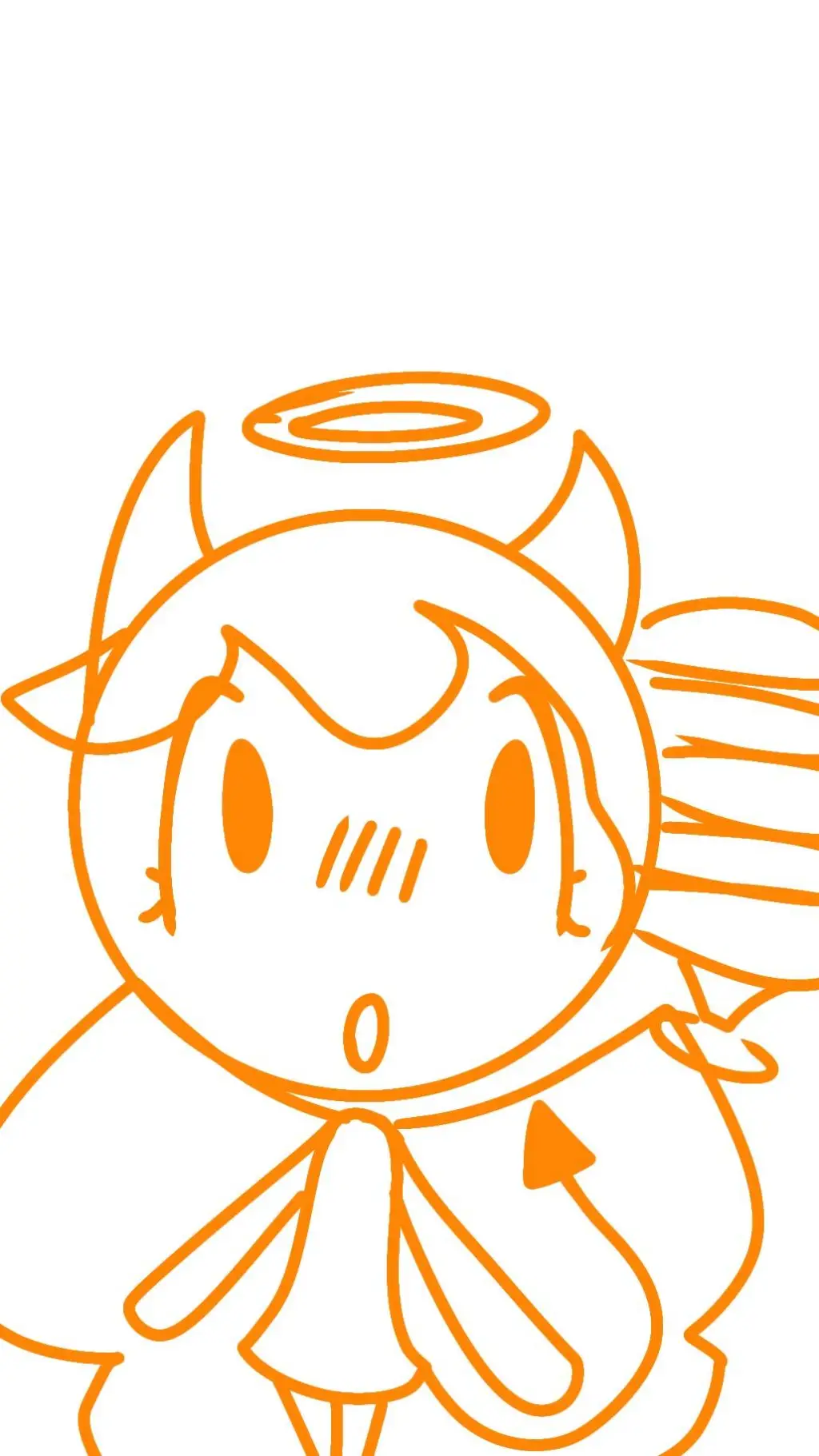 ai character: Orange background