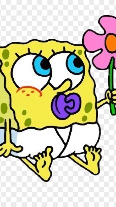 ai character: Baby SpongeBob  background