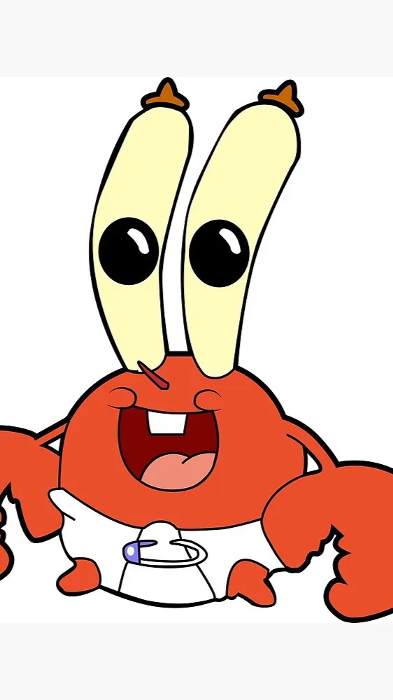 ai character: Baby Mr krabs background