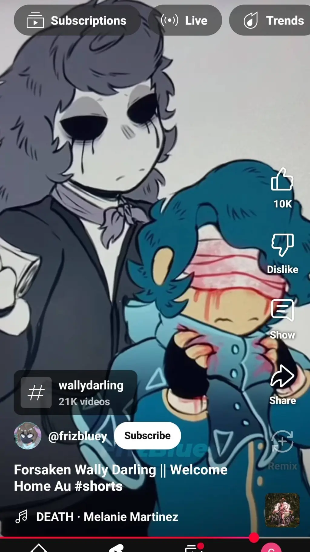 ai character: wally x fn wally background