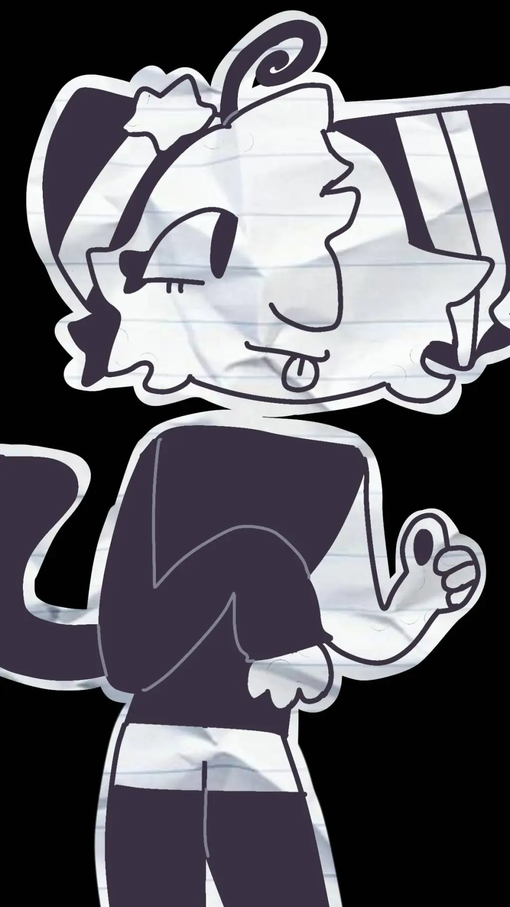 ai character: fpe x deltarune background