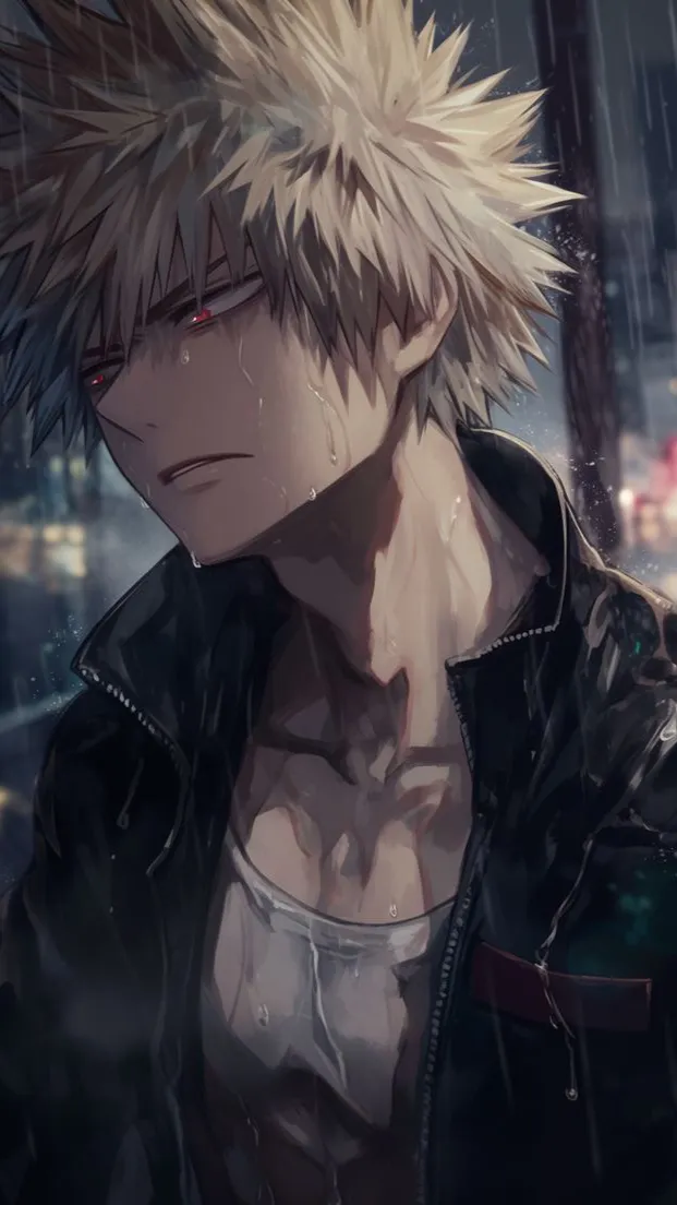 ai character: Katsuki Bakugo  background