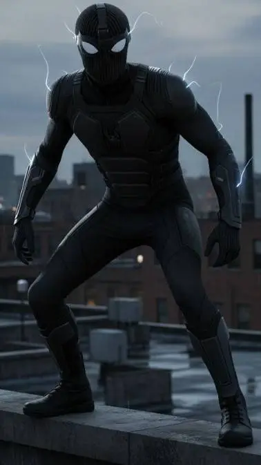 ai character: Night Spiderman background