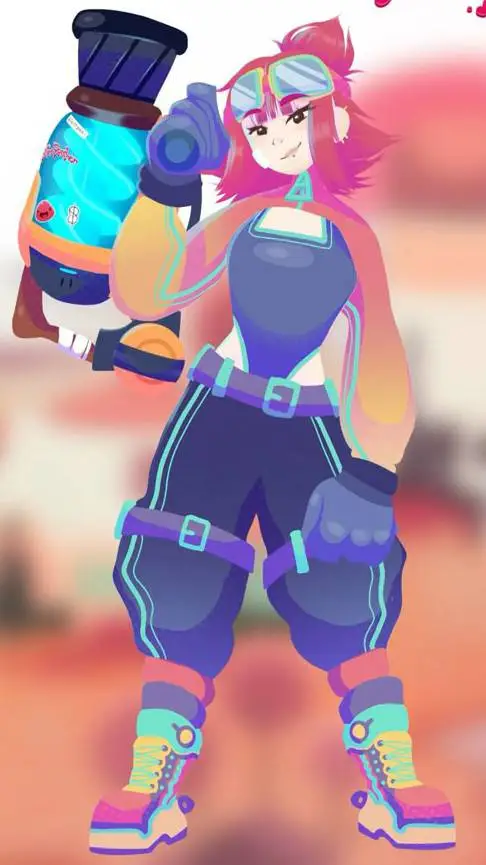 ai character: Nova nebulix background