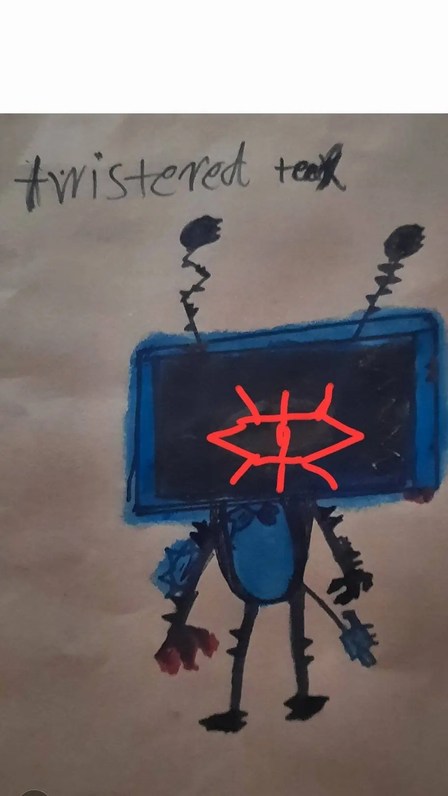 ai character: twistered tee background