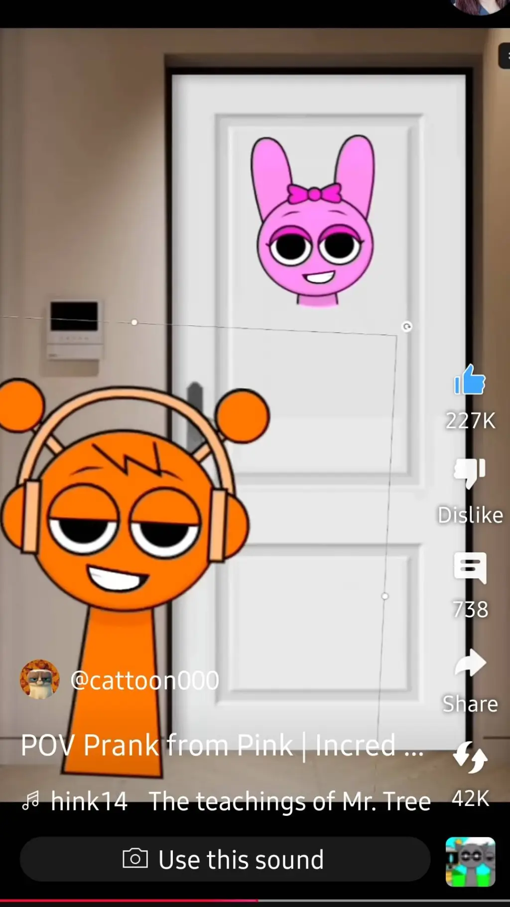 ai character: Sprunki but cringe background