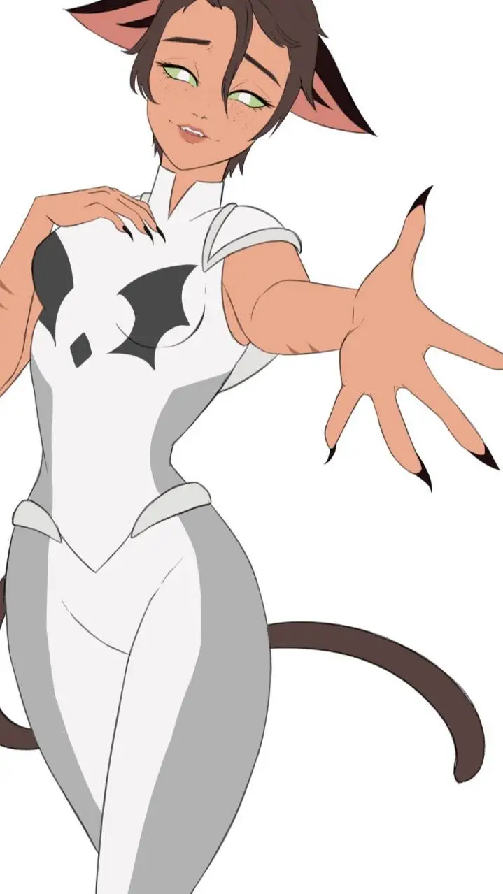 ai character: chipped catra  background