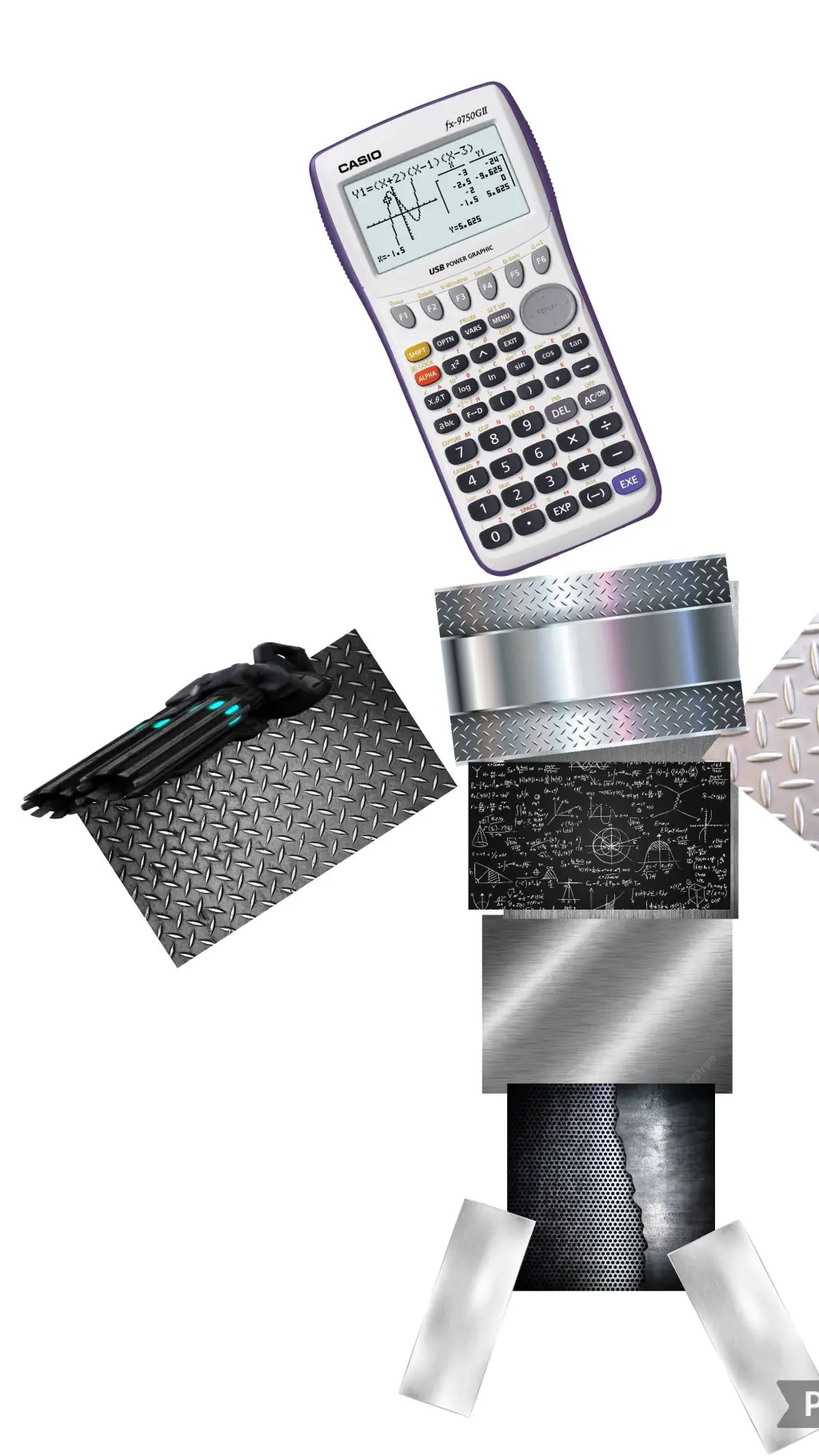 ai character: titan calculator  background