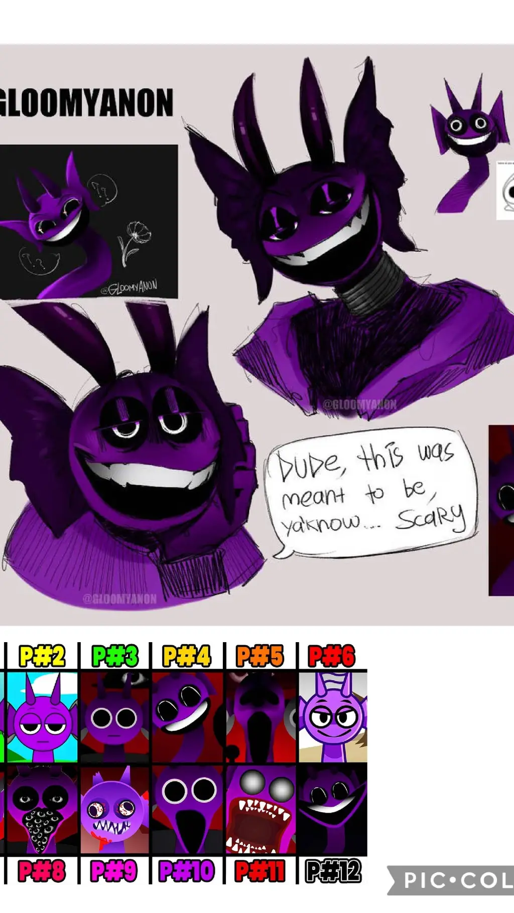 ai character: durple background