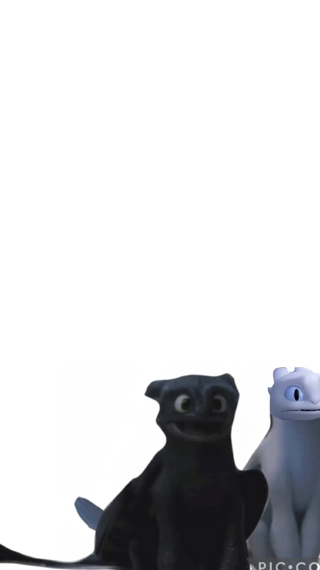 ai character: toothless and luna background
