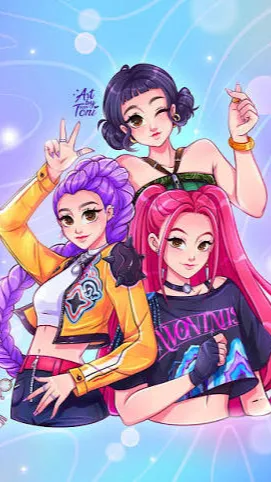 ai character: HUNTRIX but sad :/ background