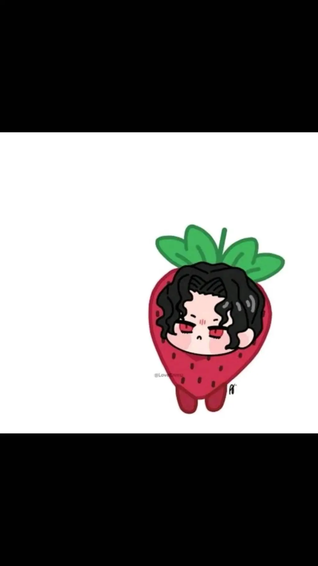 ai character: strawberry Muzan background