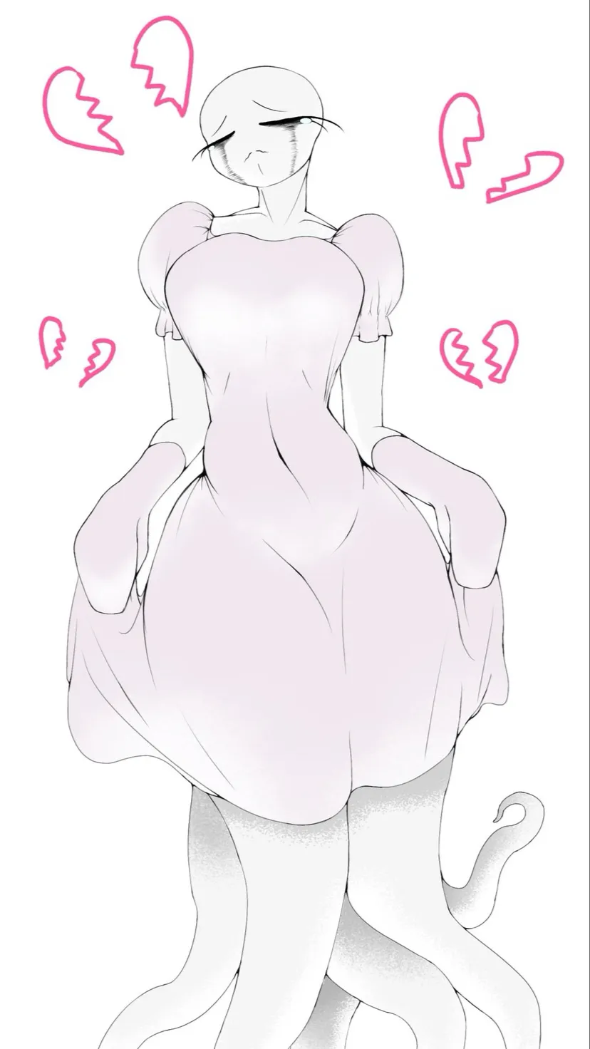 ai character: Sad female ghast background