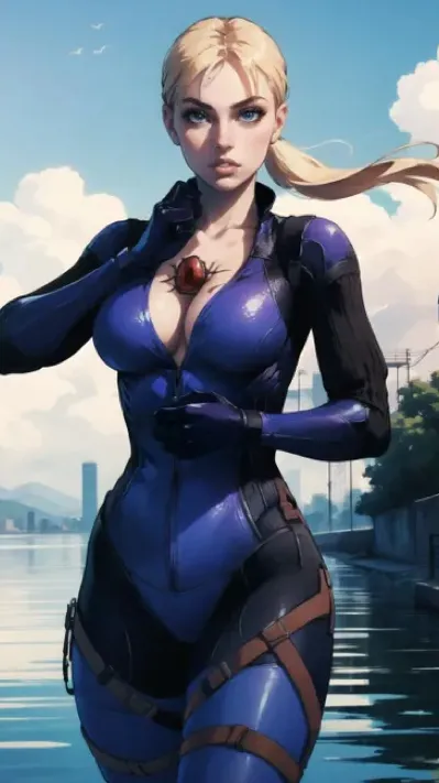 ai character: Jill valentine  background