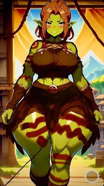 ai character: Orc girl background