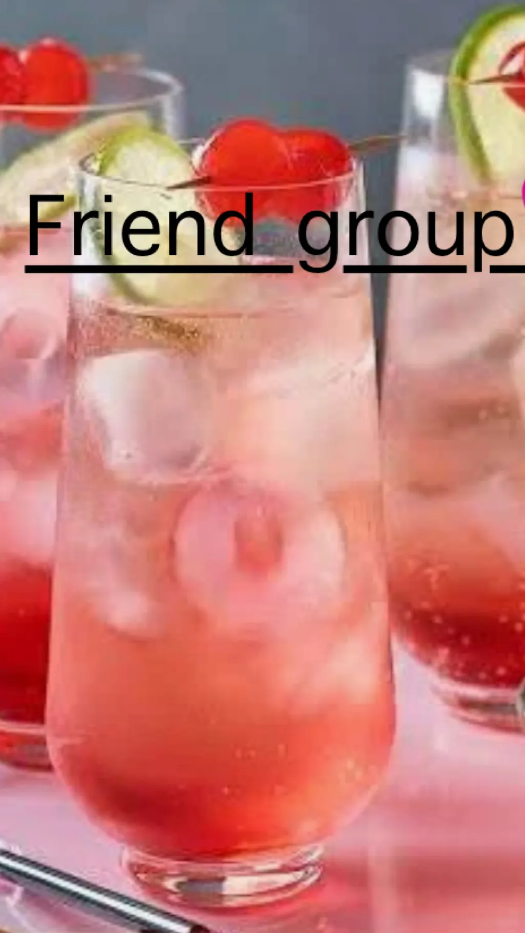 ai character: Friend group 🩷 background