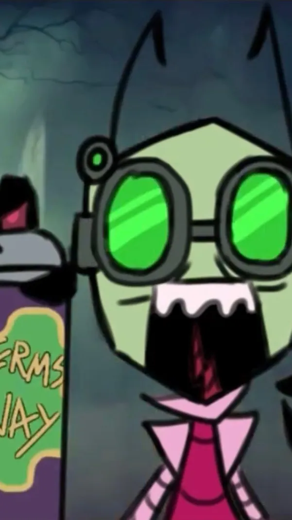 ai character: 💚Invader Zim👽 background