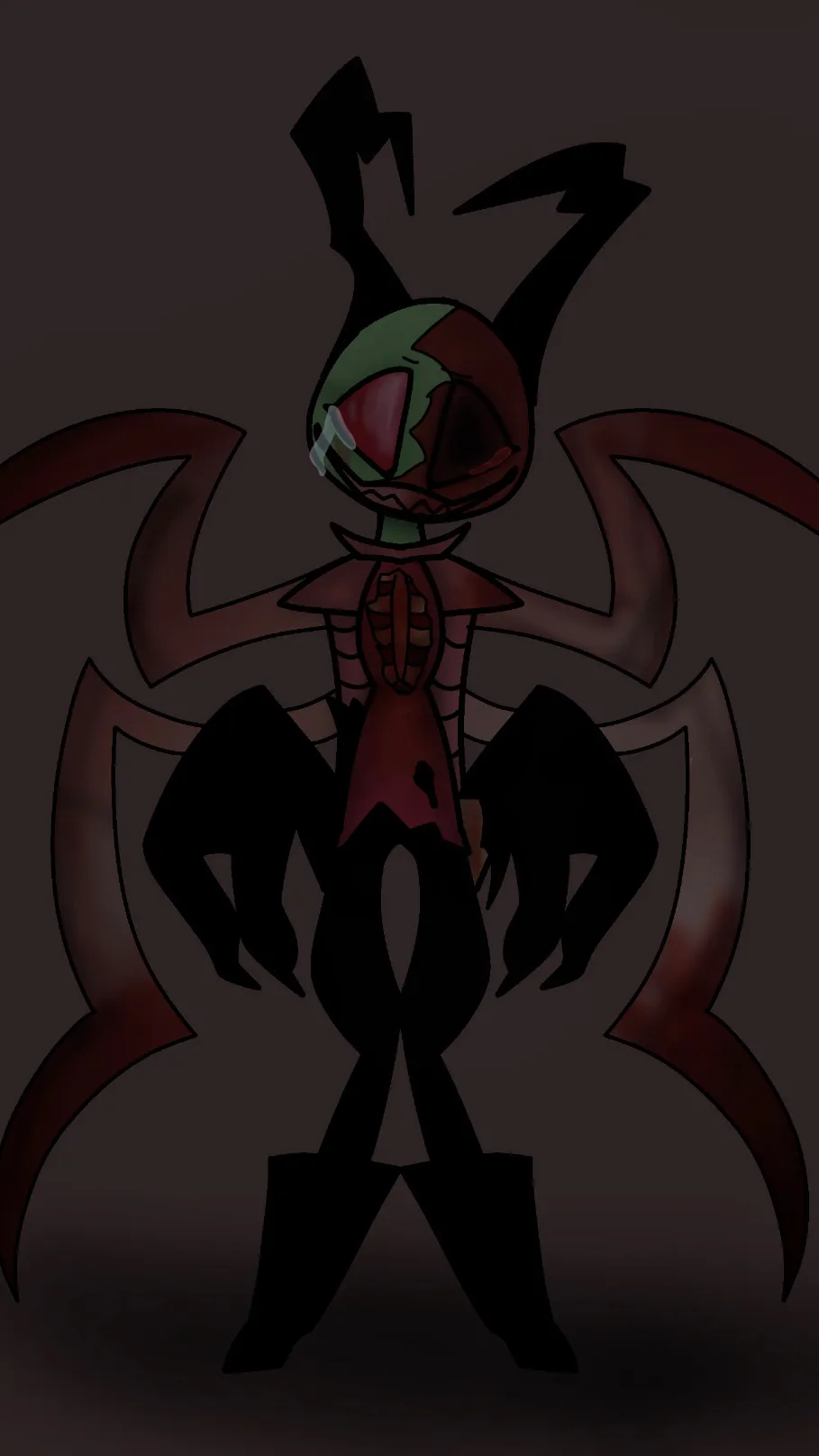 ai character: IZ INFECTION AU :D background
