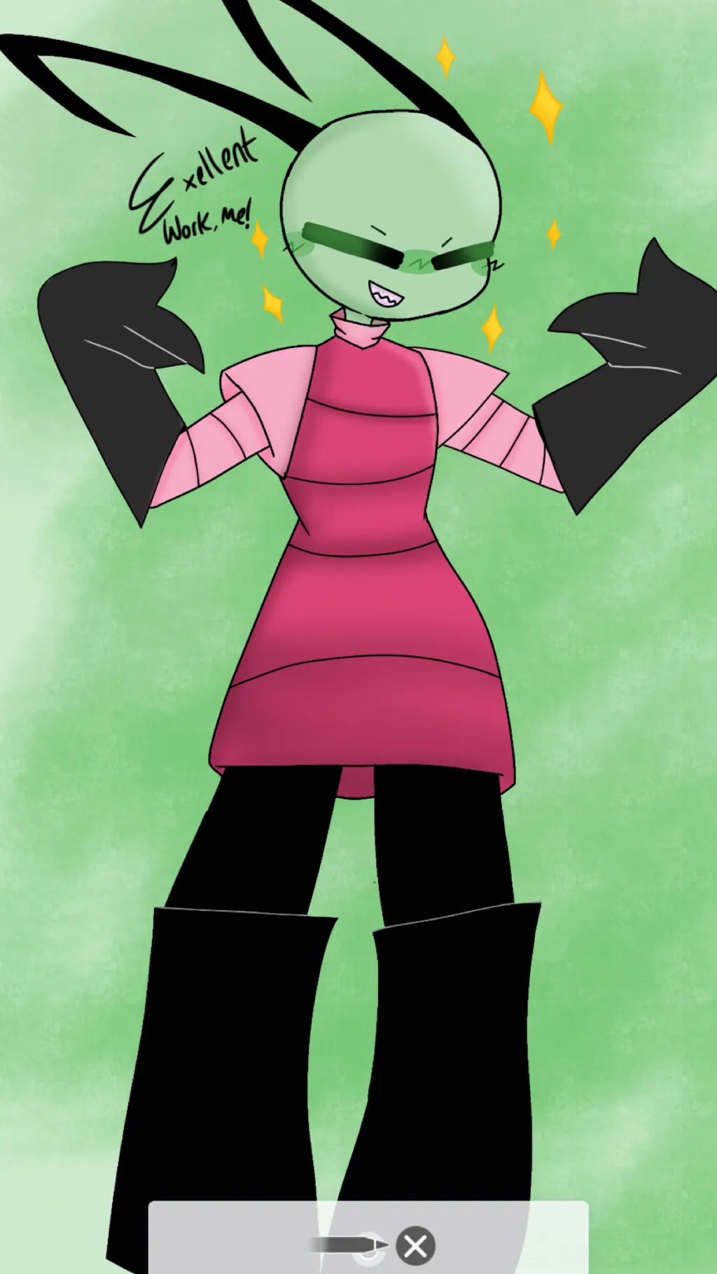 ai character: 1NV4D3R Z1M! background